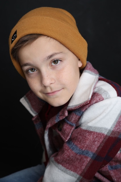 Jett Belew — character, mustard beanie